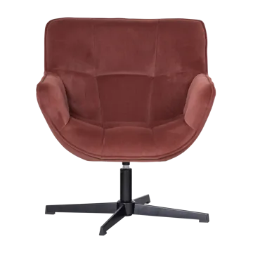 Snurrfåtölj Wibo - Vinröd - Möbler - Fåtölj & stolar - Fåtölj