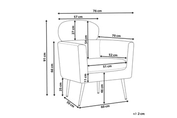 Fåtölj Soby - Vit, Svart - Möbler - Fåtölj & stolar - Fåtölj
