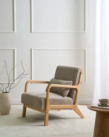 Fåtölj Sorsele - Ljusbrun, beige - Möbler - Fåtölj & stolar - Fåtölj