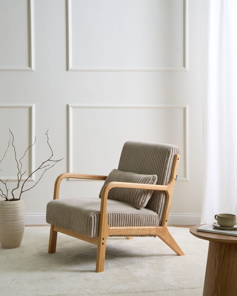 Fåtölj Sorsele - Ljusbrun, beige - Möbler - Fåtölj & stolar - Fåtölj
