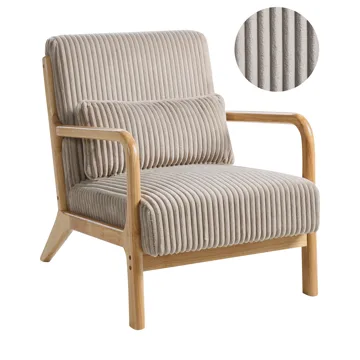 Fåtölj Sorsele - Ljusbrun, beige - Möbler - Fåtölj & stolar - Fåtölj