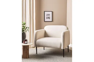 Fåtölj Stouby - Beige, svart - Möbler - Fåtölj & stolar - Fåtölj