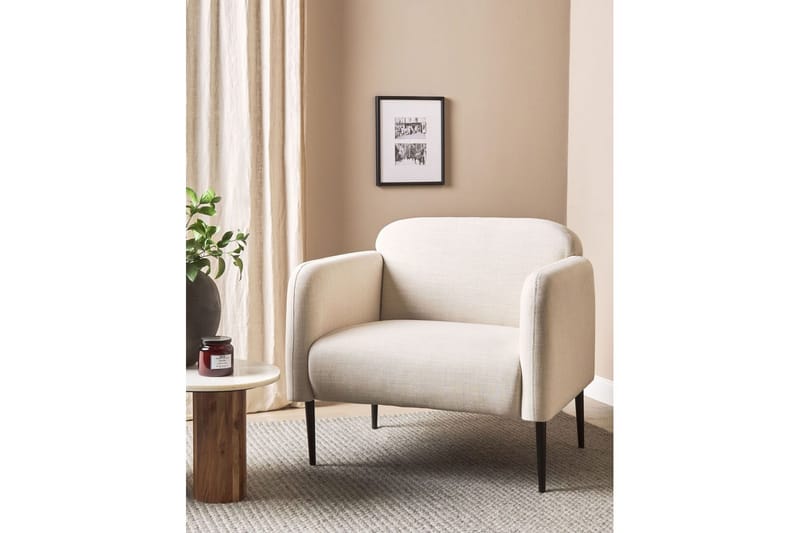 Fåtölj Stouby - Beige, svart - Möbler - Fåtölj & stolar - Fåtölj