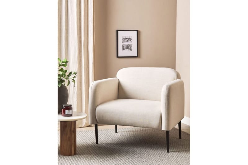 Fåtölj Stouby - Beige, svart - Möbler - Fåtölj & stolar - Fåtölj