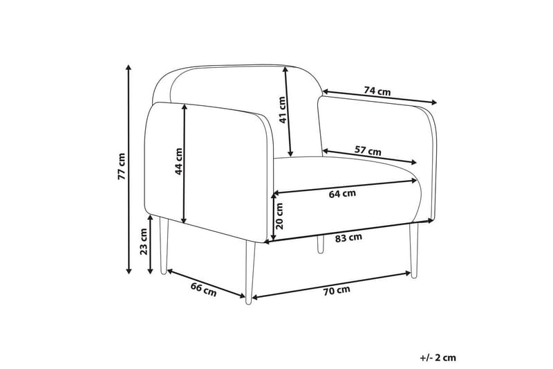 Fåtölj Stouby - Grå, svart - Möbler - Fåtölj & stolar - Fåtölj