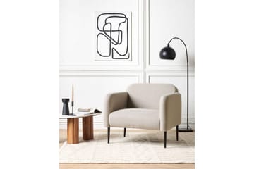 Fåtölj Stouby - Taupe, svart - Möbler - Fåtölj & stolar - Fåtölj