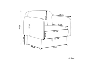 Fåtölj Stouby - Taupe, svart - Möbler - Fåtölj & stolar - Fåtölj