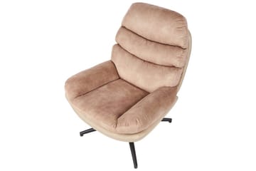 Svängbar fåtölj Eide - Beige, svart - Möbler - Fåtölj & stolar - Fåtölj - Fåtölj utan armstöd