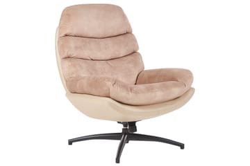 Svängbar fåtölj Eide - Beige, svart - Möbler - Fåtölj & stolar - Fåtölj - Fåtölj utan armstöd