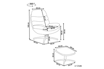 Svängbar fåtölj Eide - Beige, svart - Möbler - Fåtölj & stolar - Fåtölj - Fåtölj utan armstöd
