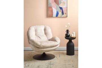 Svängbar fåtölj Nolvik - Beige, svart - Möbler - Fåtölj & stolar - Fåtölj - Fåtölj utan armstöd