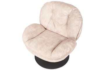 Svängbar fåtölj Nolvik - Beige, svart - Möbler - Fåtölj & stolar - Fåtölj - Fåtölj utan armstöd