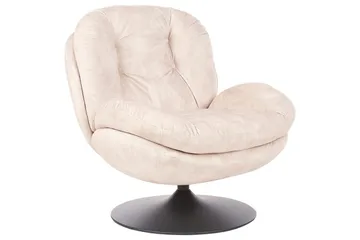 Svängbar fåtölj Nolvik - Beige, svart - Möbler - Fåtölj & stolar - Fåtölj - Fåtölj utan armstöd