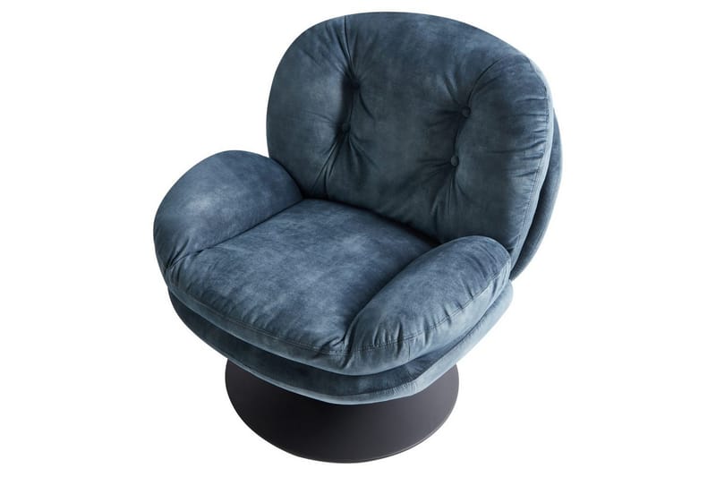 Svängbar fåtölj Nolvik - Blå, Svart - Möbler - Fåtölj & stolar - Fåtölj - Fåtölj utan armstöd