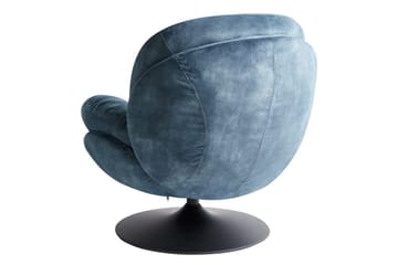 Svängbar fåtölj Nolvik - Blå, Svart - Möbler - Fåtölj & stolar - Fåtölj - Fåtölj utan armstöd