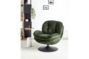 Svängbar fåtölj Nolvik - Grön, Svart - Möbler - Fåtölj & stolar - Fåtölj - Fåtölj utan armstöd