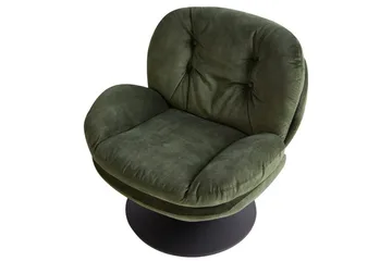 Svängbar fåtölj Nolvik - Grön, Svart - Möbler - Fåtölj & stolar - Fåtölj - Fåtölj utan armstöd