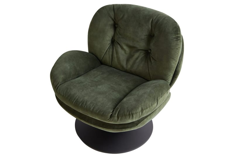 Svängbar fåtölj Nolvik - Grön, Svart - Möbler - Fåtölj & stolar - Fåtölj - Fåtölj utan armstöd