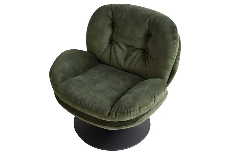 Svängbar fåtölj Nolvik - Grön, Svart - Möbler - Fåtölj & stolar - Fåtölj - Fåtölj utan armstöd