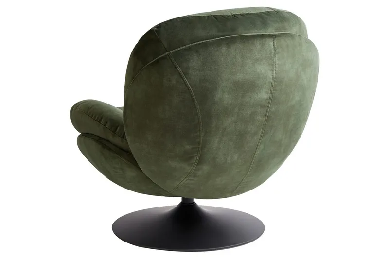 Svängbar fåtölj Nolvik - Grön, Svart - Möbler - Fåtölj & stolar - Fåtölj - Fåtölj utan armstöd