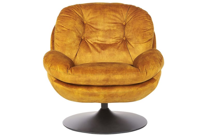 Svängbar fåtölj Nolvik - Gul, Svart - Möbler - Fåtölj & stolar - Fåtölj - Fåtölj utan armstöd