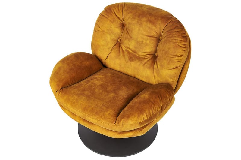 Svängbar fåtölj Nolvik - Gul, Svart - Möbler - Fåtölj & stolar - Fåtölj - Fåtölj utan armstöd