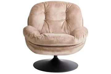 Svängbar fåtölj Nolvik - Sandbeige, svart - Möbler - Fåtölj & stolar - Fåtölj - Fåtölj utan armstöd