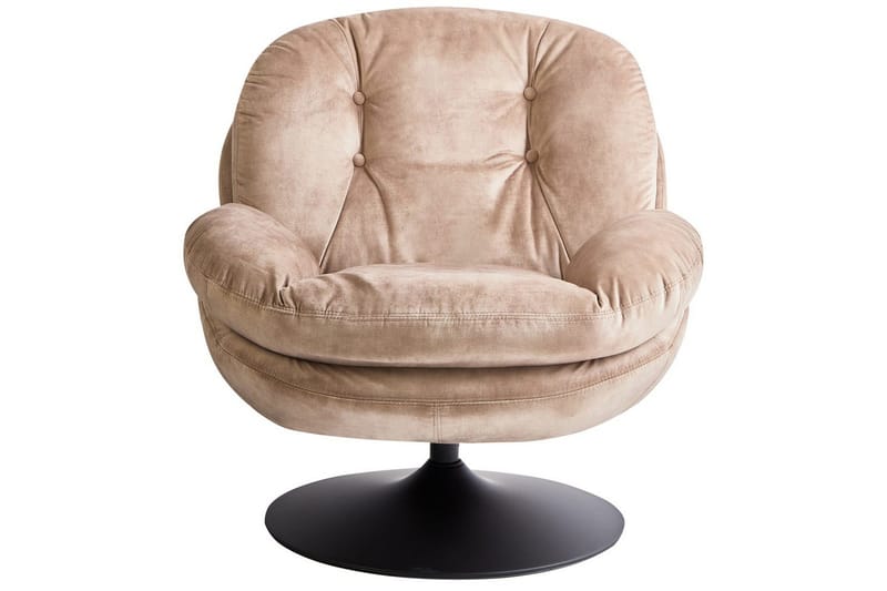 Svängbar fåtölj Nolvik - Sandbeige, svart - Möbler - Fåtölj & stolar - Fåtölj - Fåtölj utan armstöd