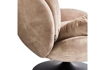 Svängbar fåtölj Nolvik - Sandbeige, svart - Möbler - Fåtölj & stolar - Fåtölj - Fåtölj utan armstöd