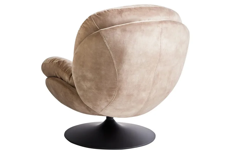 Svängbar fåtölj Nolvik - Sandbeige, svart - Möbler - Fåtölj & stolar - Fåtölj - Fåtölj utan armstöd