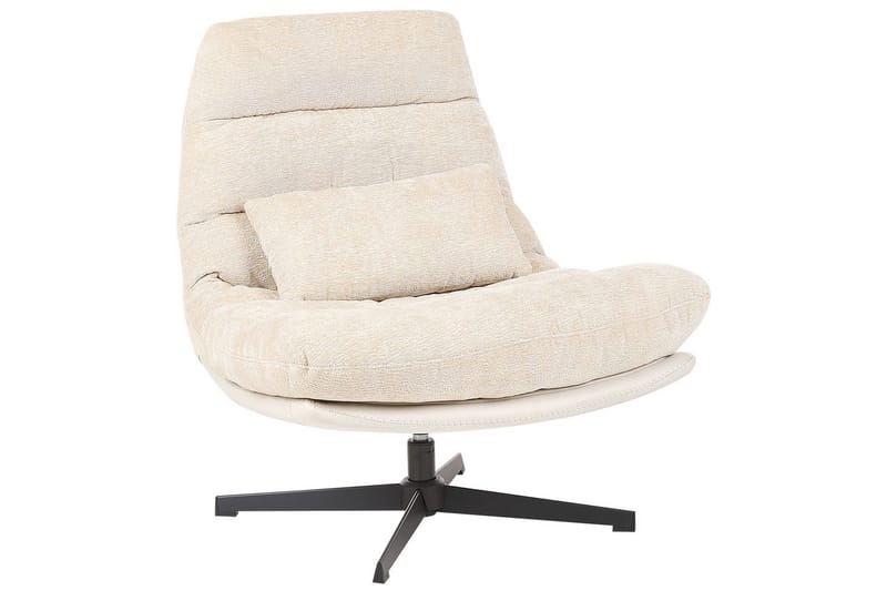Svängbar fåtölj Tovik - Beige, svart - Möbler - Fåtölj & stolar - Fåtölj - Fåtölj utan armstöd