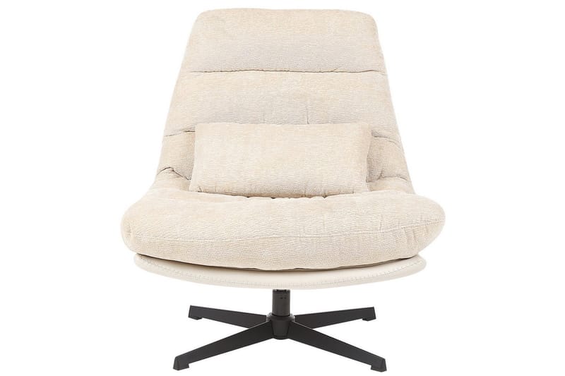 Svängbar fåtölj Tovik - Beige, svart - Möbler - Fåtölj & stolar - Fåtölj - Fåtölj utan armstöd