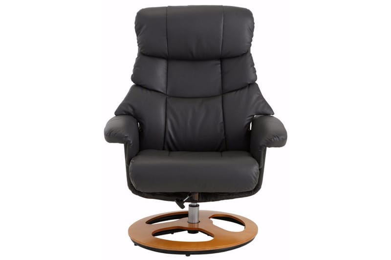Tabia Reclinerfåtölj i Konstläder med Träunderrede - Grå - Möbler - Fåtölj & stolar - Fåtölj