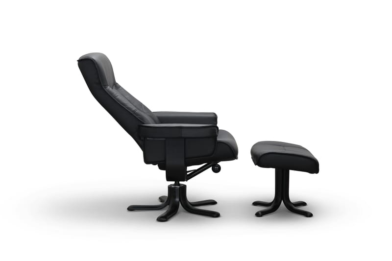 Tateo Fåtölj Läder - Svart - Möbler - Fåtölj & stolar - Fåtölj - Biofåtölj & reclinerfåtölj