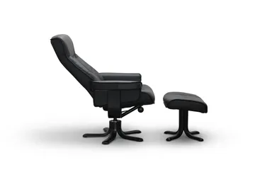 Tateo Fåtölj Läder - Svart - Möbler - Fåtölj & stolar - Fåtölj - Biofåtölj & reclinerfåtölj