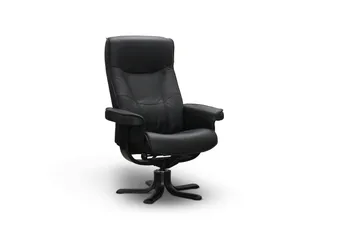 Tateo Fåtölj Läder - Svart - Möbler - Fåtölj & stolar - Fåtölj - Biofåtölj & reclinerfåtölj