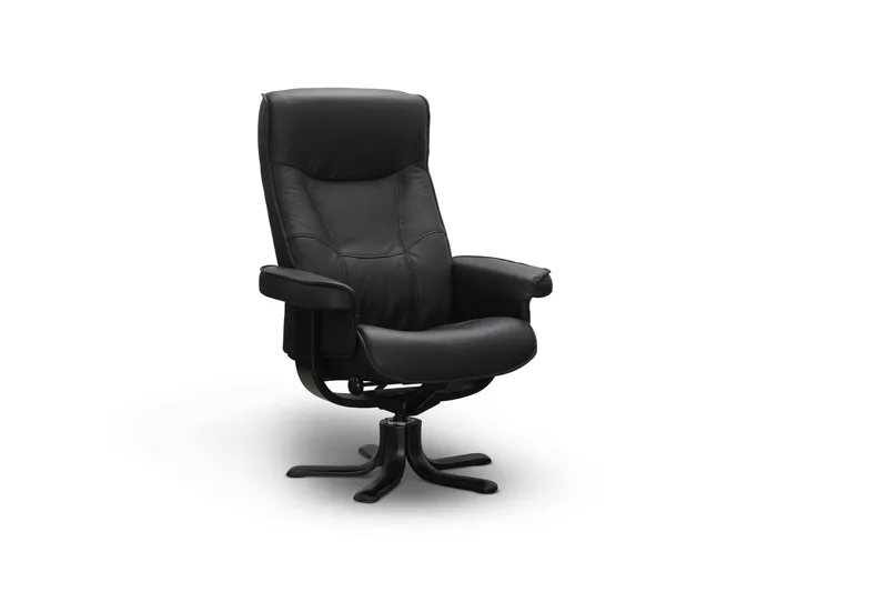 Tateo Fåtölj Läder - Svart - Möbler - Fåtölj & stolar - Fåtölj - Biofåtölj & reclinerfåtölj