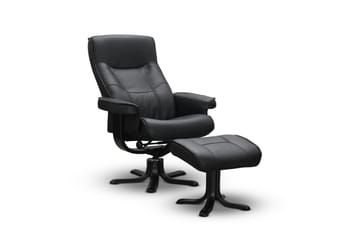 Tateo Fåtölj Läder - Svart - Möbler - Fåtölj & stolar - Fåtölj - Biofåtölj & reclinerfåtölj