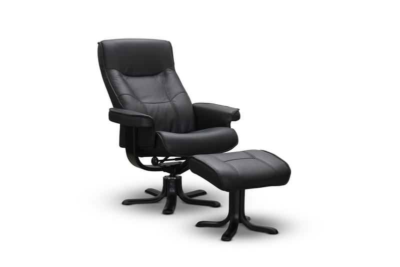 Tateo Fåtölj Läder - Svart - Möbler - Fåtölj & stolar - Fåtölj - Biofåtölj & reclinerfåtölj