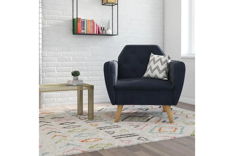 Teresa Fåtölj Sammet/Bl å - Novogratz - Möbler - Fåtölj & stolar - Fåtölj - Sammetsfåtölj