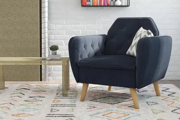 Teresa Fåtölj Sammet/Blå - Novogratz - Möbler - Fåtölj & stolar - Fåtölj - Sammetsfåtölj