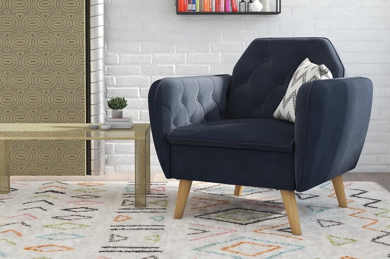 Teresa Fåtölj Sammet/Blå - Novogratz - Möbler - Fåtölj & stolar - Fåtölj