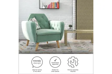 Teresa Fåtölj Sammet/Ljusgrön - Novogratz - Möbler - Fåtölj & stolar - Fåtölj