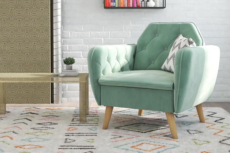 Teresa Fåtölj Sammet/Ljusgrön - Novogratz - Möbler - Fåtölj & stolar - Fåtölj