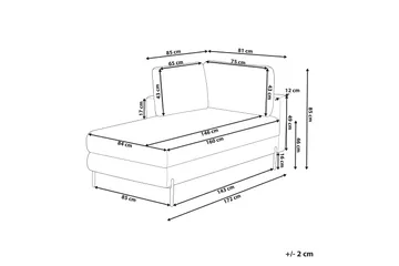 Toliman Schäslong 172 cm Höger - Beige/Svart - Möbler - Fåtölj & stolar - Fåtölj - Liggfåtölj