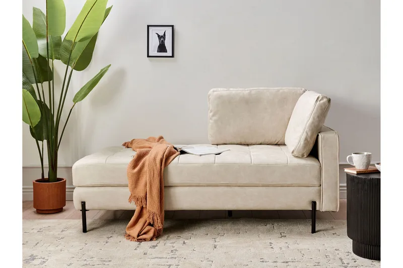 Toliman Schäslong 172 cm Höger - Beige/Svart - Möbler - Fåtölj & stolar - Fåtölj - Liggfåtölj