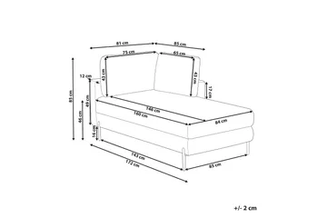Toliman Schäslong 172 cm Vänster - Brun/Svart - Möbler - Fåtölj & stolar - Fåtölj - Liggfåtölj