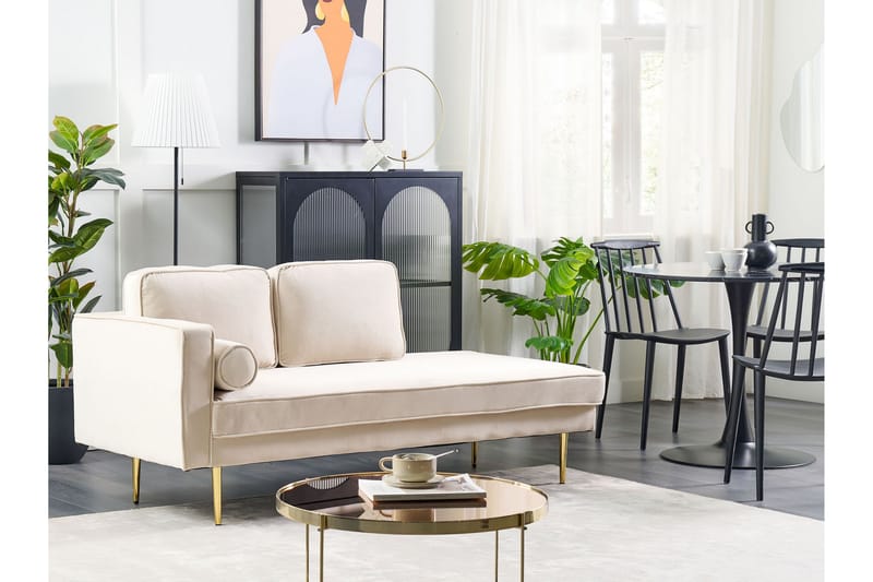 Topo Schäslong 171 cm Vänster - Beige/Guld - Möbler - Fåtölj & stolar - Fåtölj - Liggfåtölj