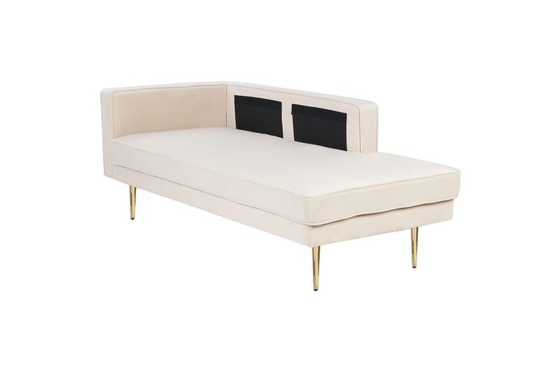 Topo Schäslong 171 cm Vänster - Beige/Guld - Möbler - Fåtölj & stolar - Fåtölj - Liggfåtölj