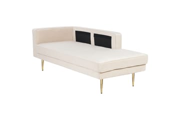 Topo Schäslong 171 cm Vänster - Beige/Guld - Möbler - Fåtölj & stolar - Fåtölj - Liggfåtölj